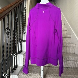 Ivivva Perfect Your Practice Jacket Purple Girls Size 14 Thumbhole Full Zipper